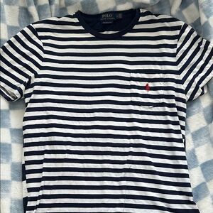 Polo by Ralph Lauren Blue and White Striped Tee